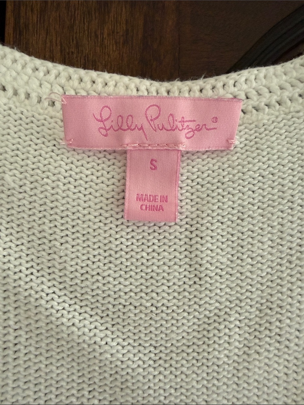 Lilly Pulitzer White Knit V-Neck Tank Top - Picture 2 of 3